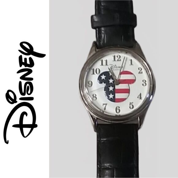 Disney Time Works Patriotic Red, White and Blue Mickey Mouse Watch - Picture 1 of 2